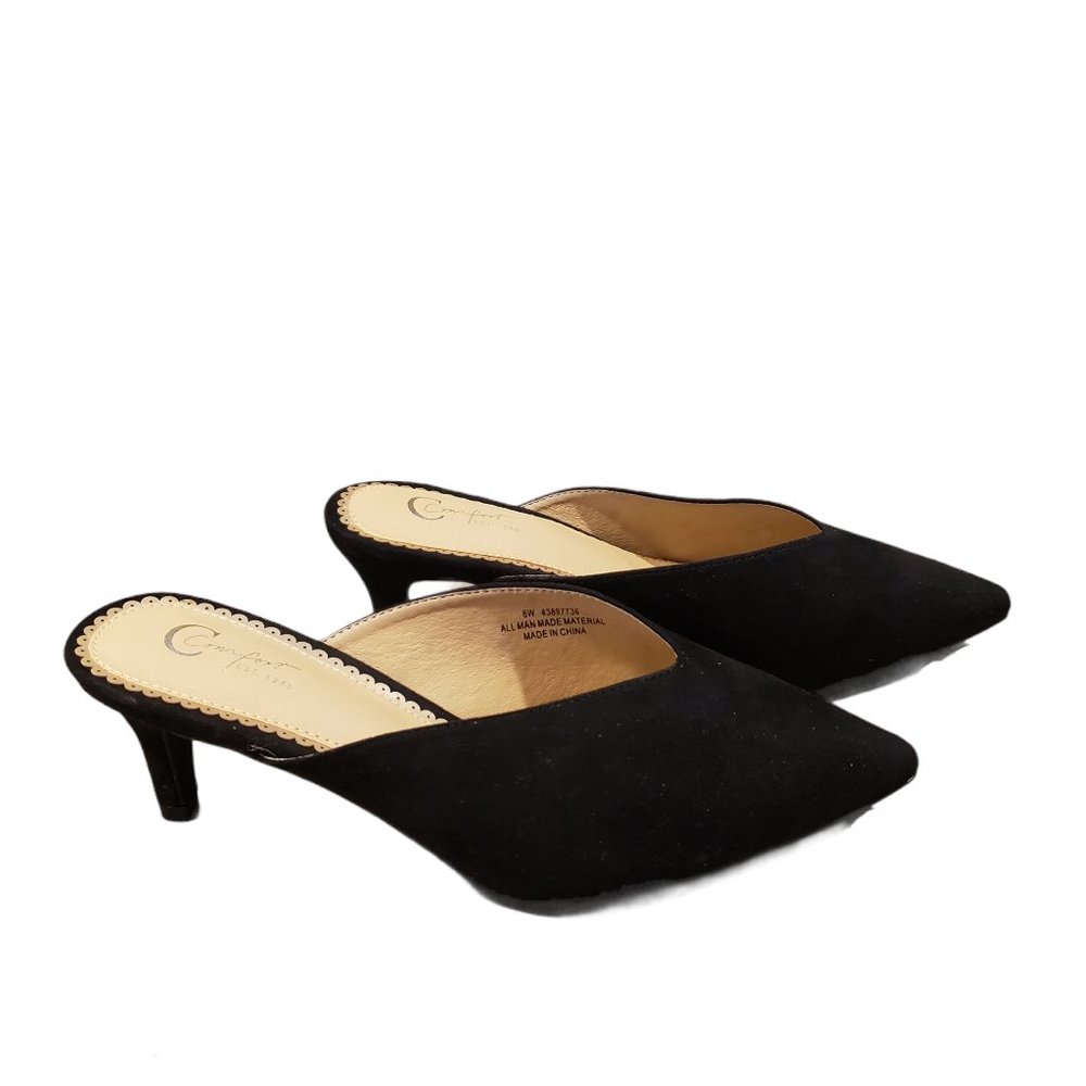 Comfort Est. 1946 Black Fabric Mules size 8W